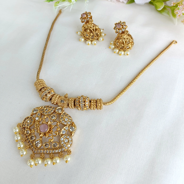 Gold Lookalike AD Attigai Pink