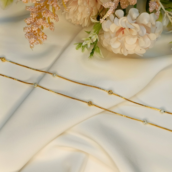 Dual-Tone Ball Anklets