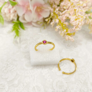Cute Adjustable Ring Ruby