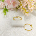Cute Adjustable Ring White
