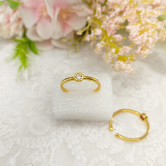 Cute Adjustable Ring White