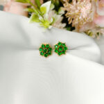 Floral Studs Green